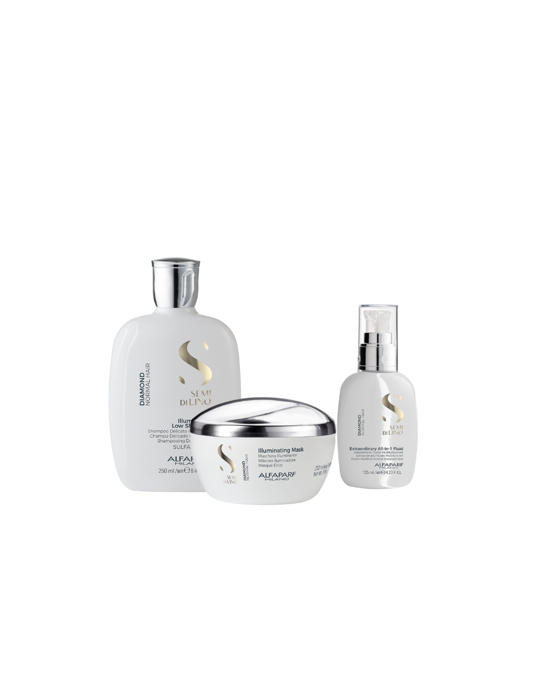 Alfaparf Semi di Lino Diamond: Shampoo + Mascarilla + Leave-in
