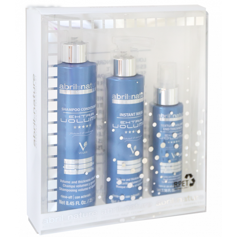 Abril et Nature Extra Volume: Shampoo + Mask + Spray Texture