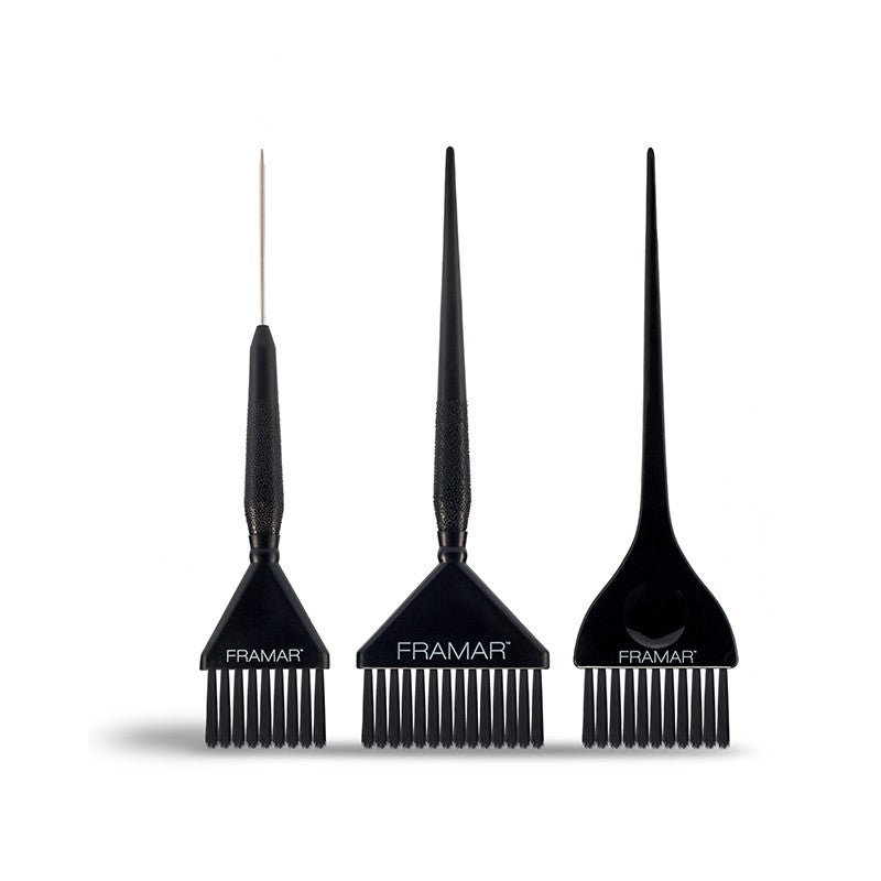 Framar Juego de Brochas para tinte 3 unidades negra