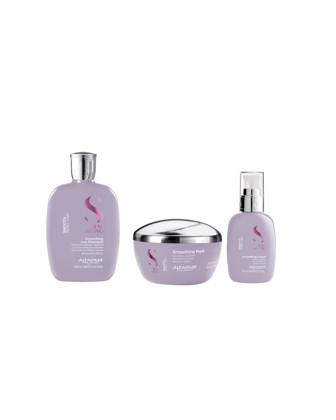 Alfaparf Semi di Lino Smooth: Shampoo + Mascarilla + Cream