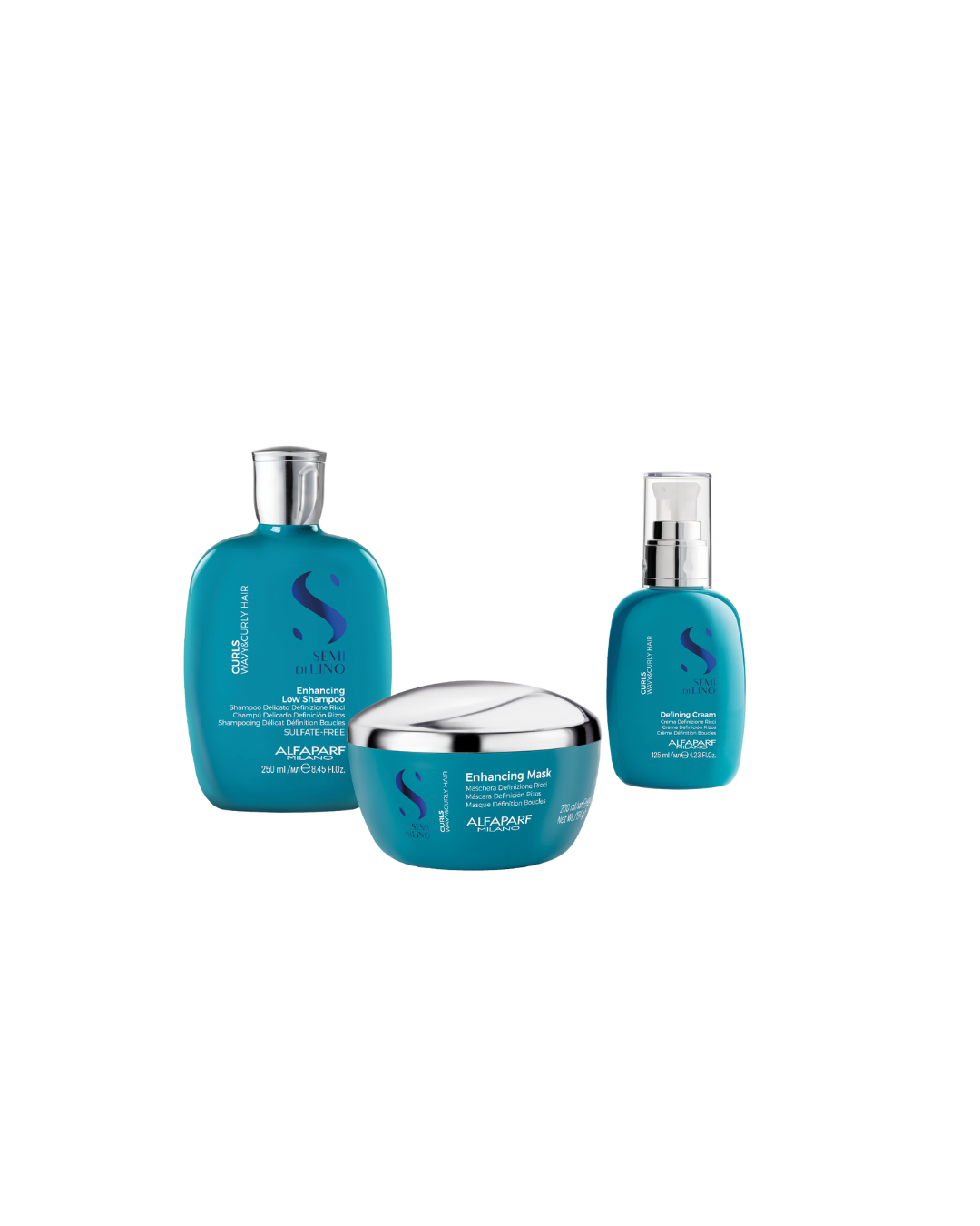 Alfaparf Semi di Lino Curls: Shampoo + Mascarilla + Defining