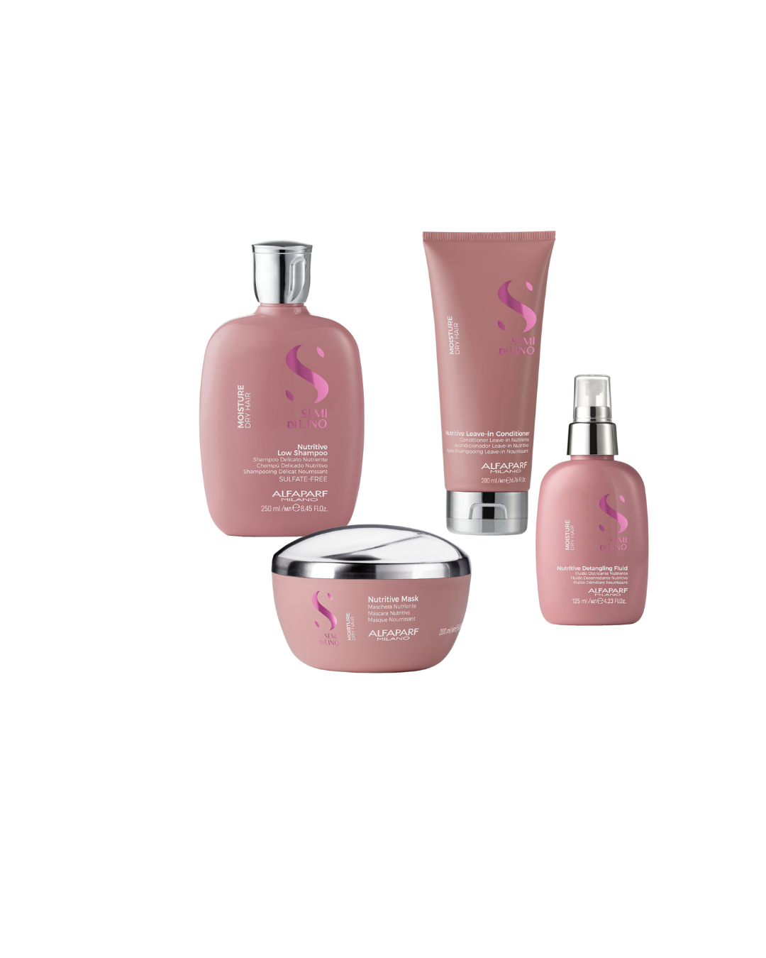 Alfaparf Semi di Lino Moisture: Shampoo + Mascarilla + Acondicionador + Leave-in