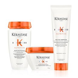 Kerastase Nutritive Trio: Cabellos Secos, Muy Secos y Gruesos. Shampoo + Mascarilla + Protector