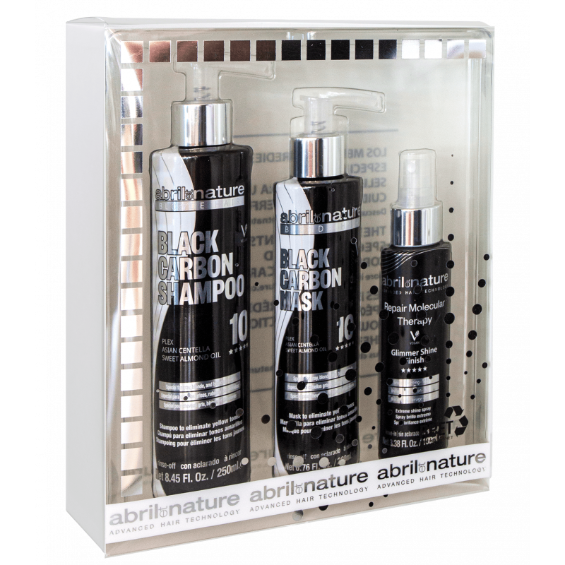 Abril et Nature Black Carbon: Shampoo + Mask + Spray Shine